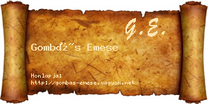 Gombás Emese névjegykártya
