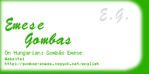 emese gombas business card